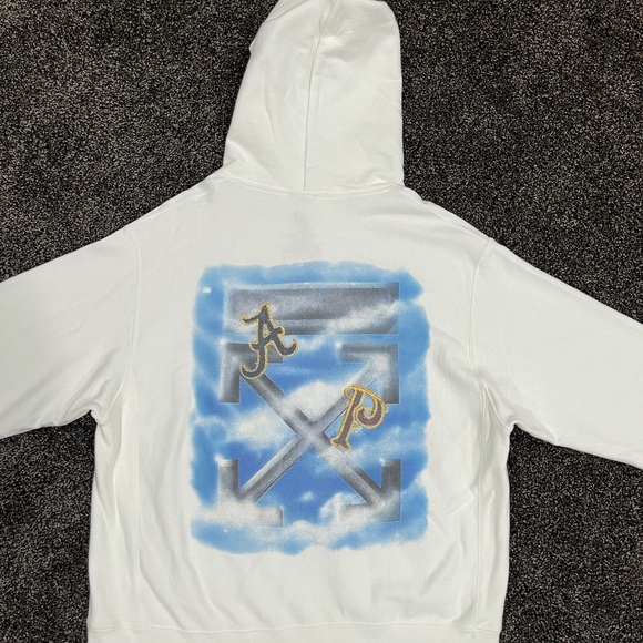 OffWhite Shirts Offwhite X Awge Aap Yams Day 29 White Hoodie